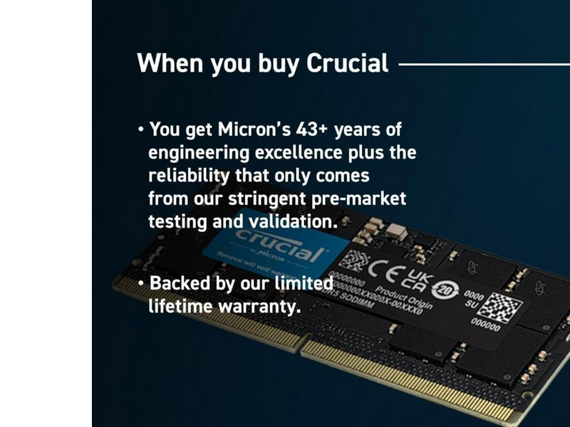 Crucial SODIMM DDR5-5600 - 64GB - CL46 - Dual Channel (2 pcs) - Schwarz
