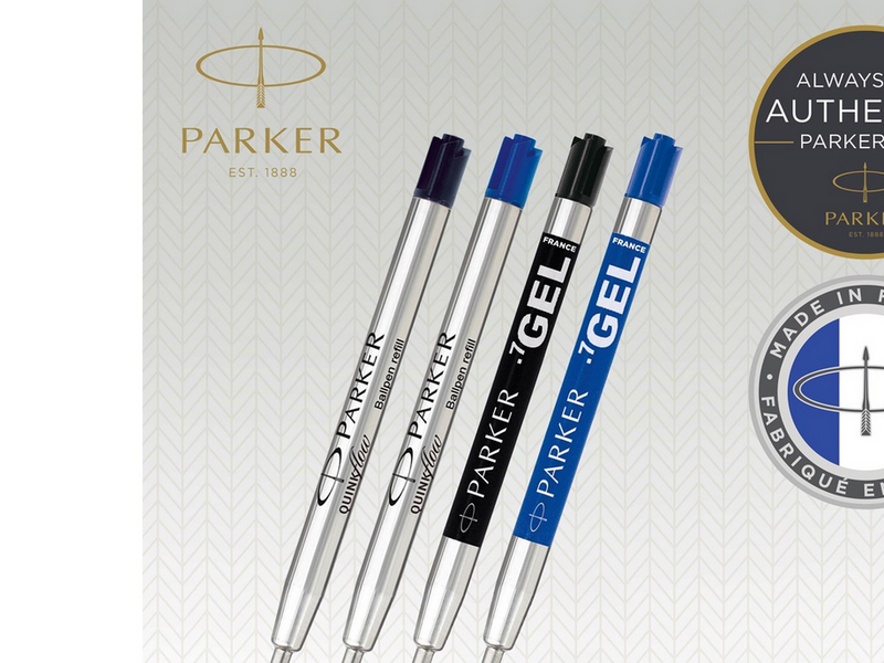 Parker Jotter London Nachfüllminen im Discovery Pack: 3 QUINKFlow-Nachfüllminen für Kugelschreiber und 3 QUINK-Nachfüllminen mit Geltinte