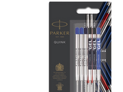 Parker Jotter London Nachfüllminen im Discovery Pack: 3 QUINKFlow-Nachfüllminen für Kugelschreiber und 3 QUINK-Nachfüllminen mit Geltinte