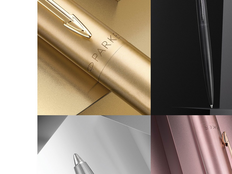 Parker Jotter XL Kugelschreiber | Monochrome matte Roségold | mittlere Stiftspitze | blaue Tinte
