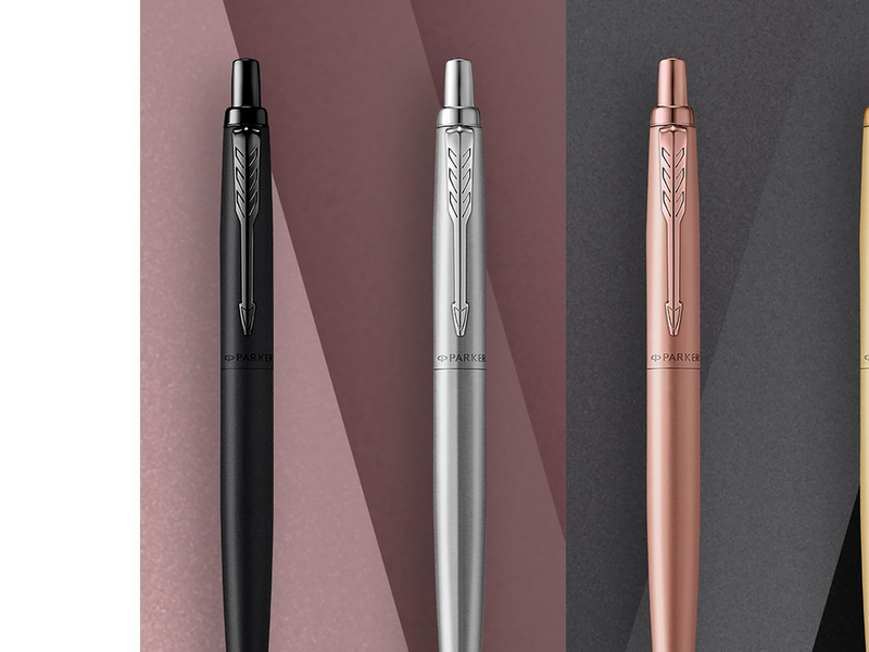 Parker Jotter XL Kugelschreiber | Monochrome matte Roségold | mittlere Stiftspitze | blaue Tinte