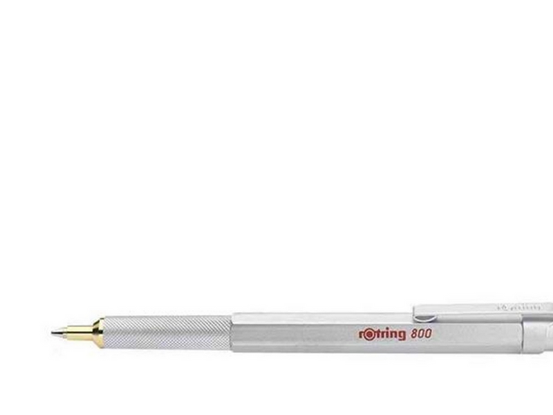Rotring rOtring 800 Kugelschreiber | mittlere Spitze | silberner Tinte | schwarzer Schaft | nachfüllbar