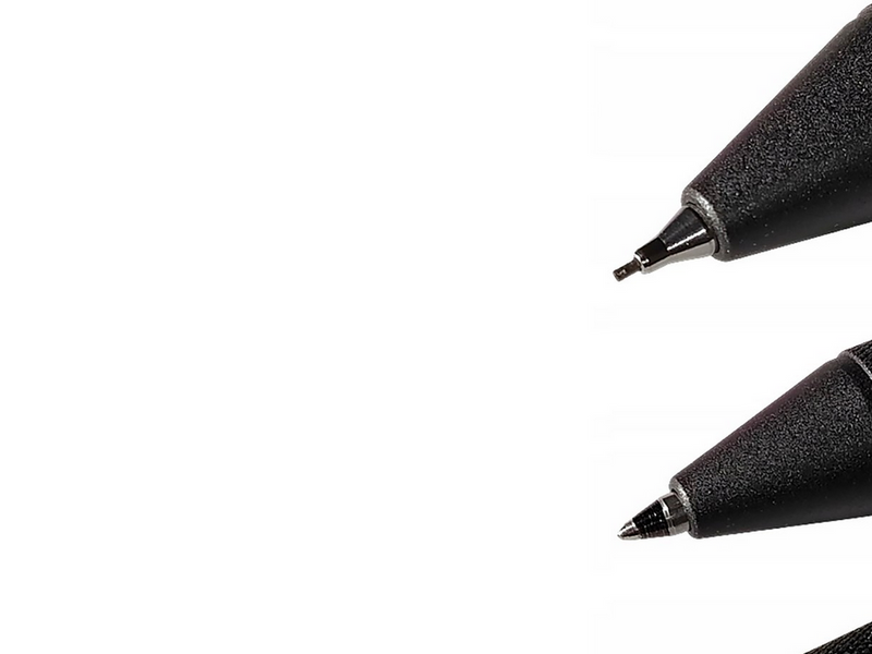 Rotring rOtring 6 3-in-1-Schreibgerät mit Kugelschreiber und Druckbleistift | Kugelschreiber mit 2 feinen Spitzen (schwarze und rote Tinte) | 1 Druckbleistift mit Spitze (,5-mm-Mine) | Schwarz
