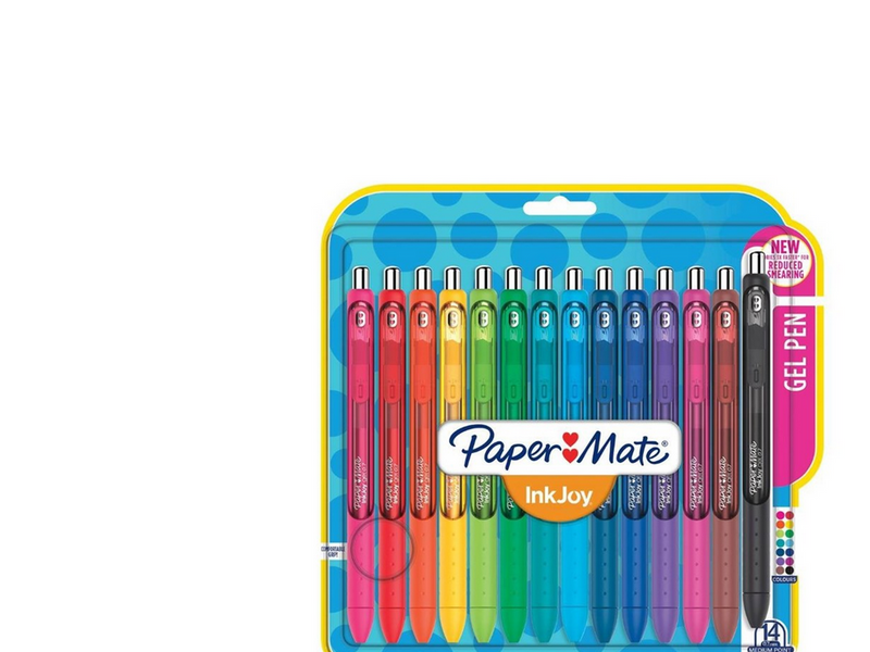 Paper Mate InkJoy Gelstifte | mittlere Spitze (0,7mm) | sortierte Farben | 14 Stück