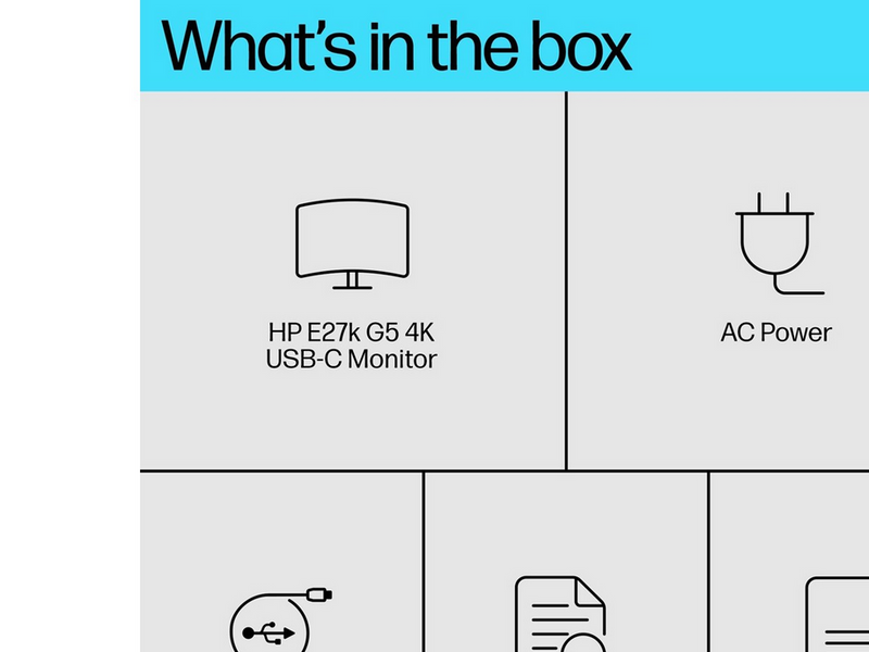 27" HP E27k G5 - E-Series - 3840x2160 (4K) - 60Hz - IPS