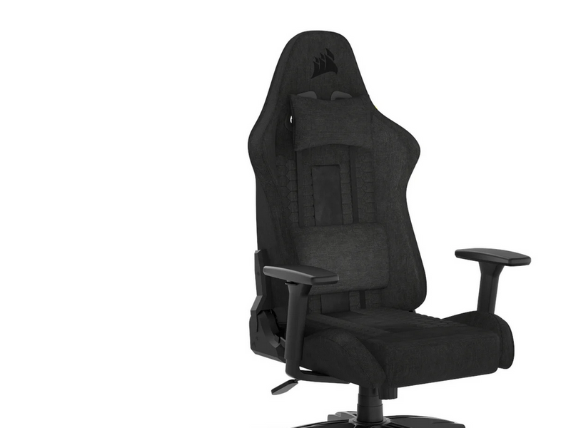 Corsair TC100 Relaxed Fabric Gaming Stuhl - Schwarz - Stoff - Bis zu 120 kg