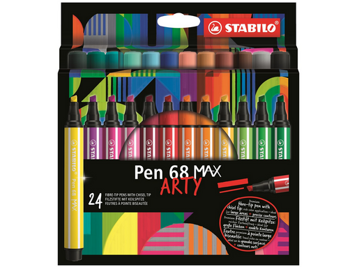 STABILO Pen 68 Max Arty wallet of 24 pens