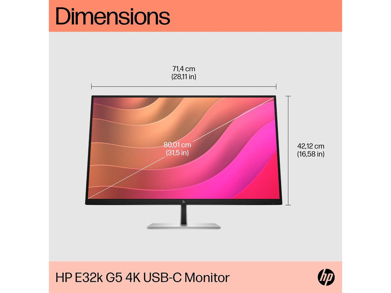 31.5" HP E32K G5 - 3840x2160 (4K) - 60Hz - IPS