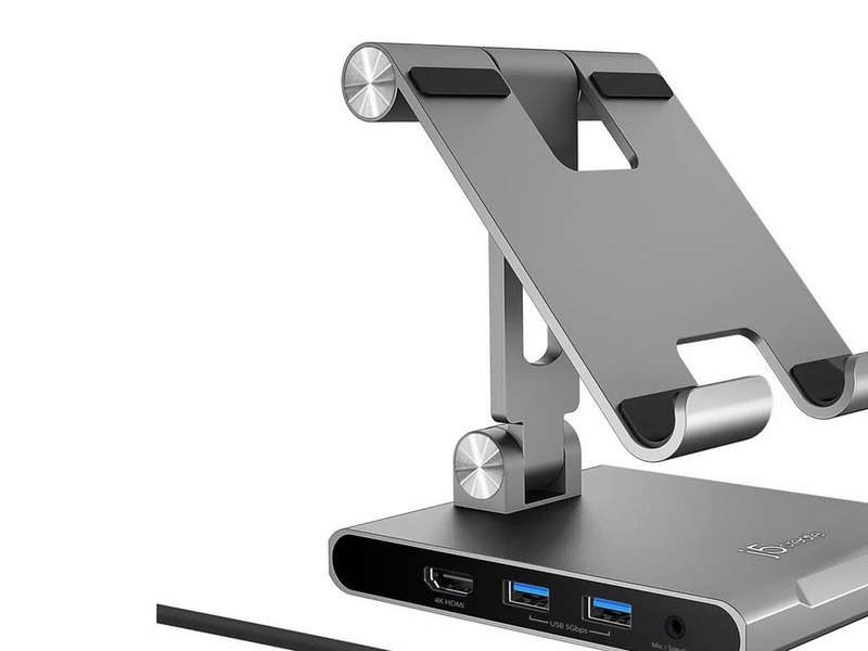 j5create JTS224-N - Multi-Angle Stand with Docking Station for iPad Pro