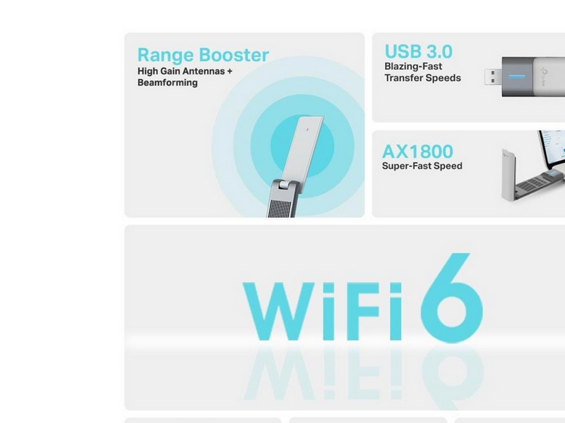 TP-Link Archer TX20UH AX1800 High Gain Wireless USB Adapter