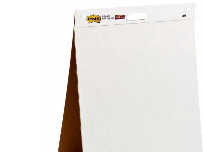 3M Post-It Super Sticky Recycled Table Top Easel Pad White 58.4 cm x 50.8 cm 20 Sheets on Pad