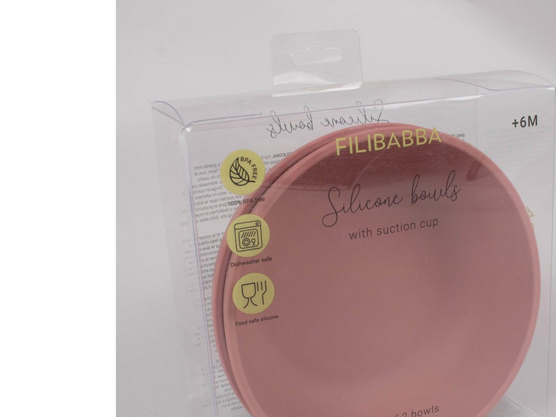 Filibabba Silicone bowl 2-pack - Rose