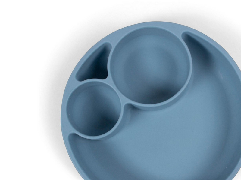 Filibabba Silicone divided plate - Powder Blue