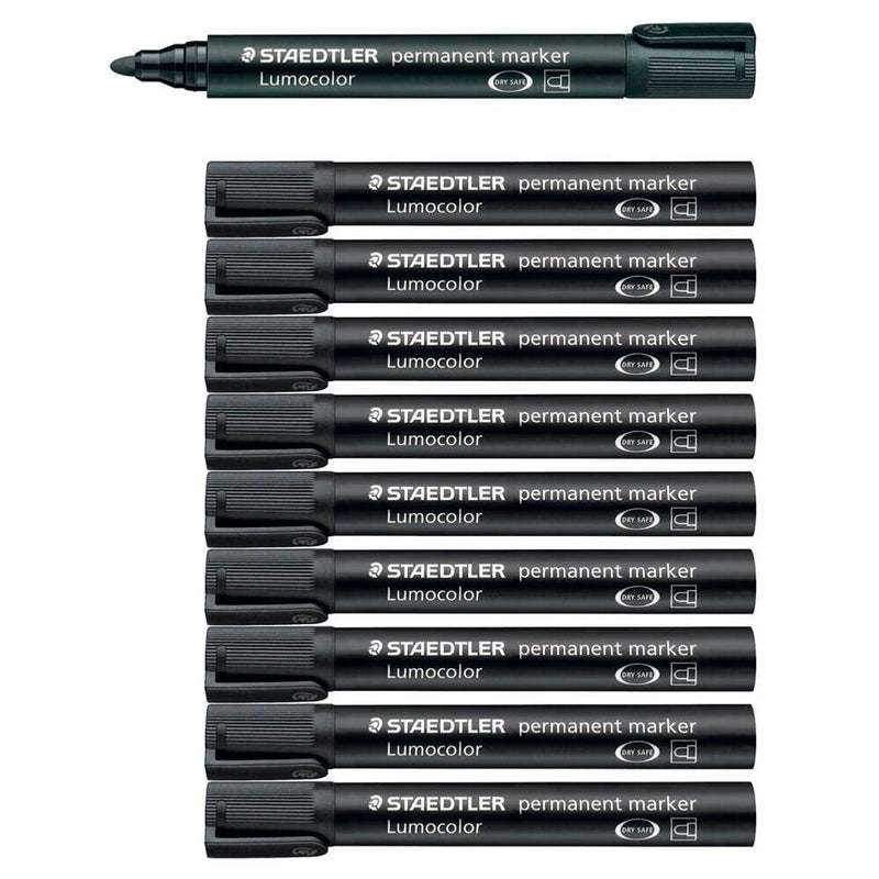 STAEDTLER Lumocolor Permanentmarker 2,0 mm schwarz - 10 Stück