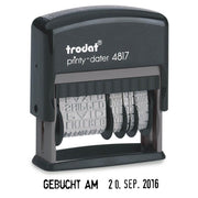trodat Datumstempel mit Text printy dater 4817 - selbstfärbend schwarz
