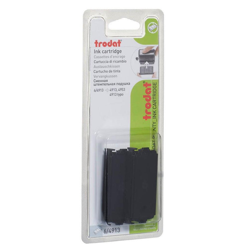 trodat Ersatzstempelkissen 6/4913 5,8 x 2,2 cm schwarz - 2 Stück