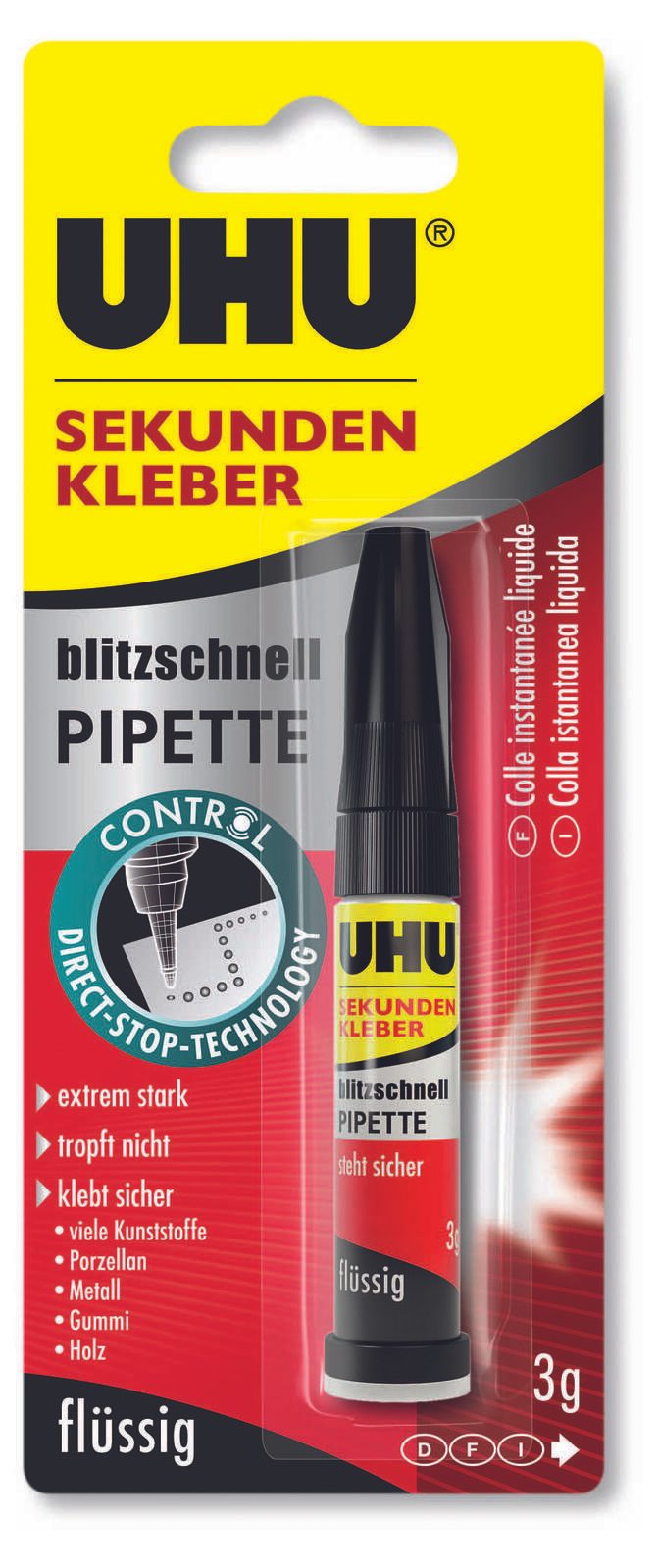 UHU blitzschnell PIPETTE Sekundenkleber 3,0 g