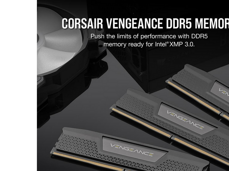 Corsair Vengeance DDR5-5200 - 16GB - CL40 - Dual Channel (2 pcs) - Intel XMP - Schwarz