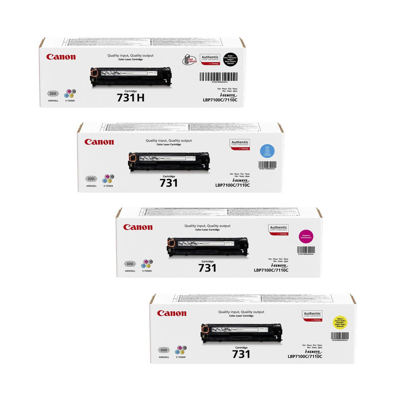 Canon Original Toner 731H-Serie 4er-Set schwarz, cyan, magenta, gelb hohe Kapazität (OP6273B002)