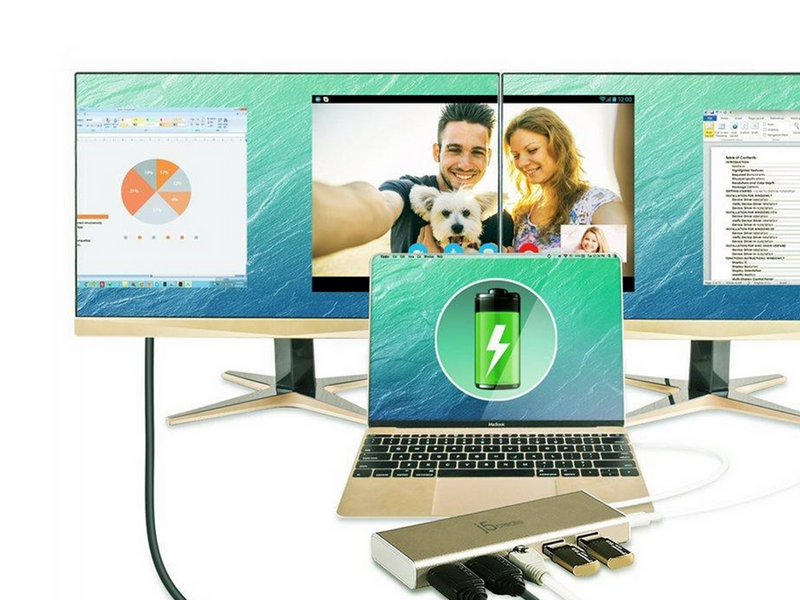 j5create USB Type-C Dual HDMI Mini Dock (with Ethernet and PD)