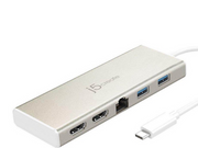 j5create USB Type-C Dual HDMI Mini Dock (with Ethernet and PD)