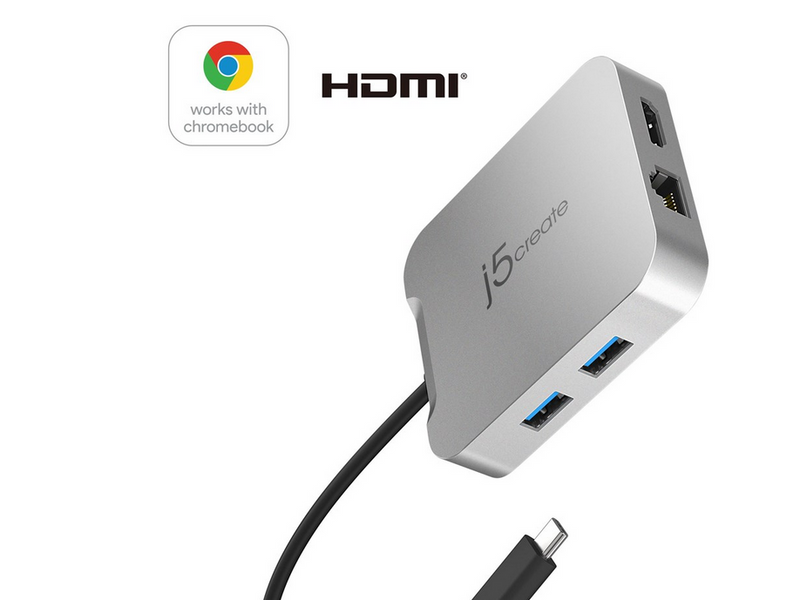 j5create 5-in-1 Multi-Port Adapter (with Ethernet and PD)