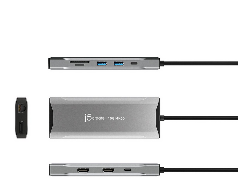 j5create 11-in-1 USB-C Triple-Monitor Dock (with Ethernet and 100W PD)