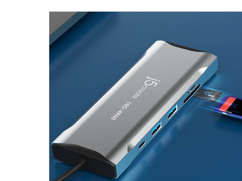 j5create 11-in-1 USB-C Triple-Monitor Dock (with Ethernet and 100W PD)