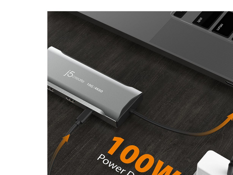 j5create 11-in-1 USB-C Triple-Monitor Dock (with Ethernet and 100W PD)