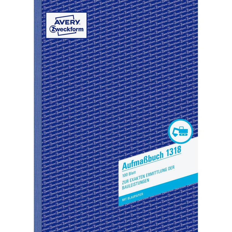 AVERY Zweckform Aufmaßbuch Formularbuch 1318 - 1 x 100 Blatt