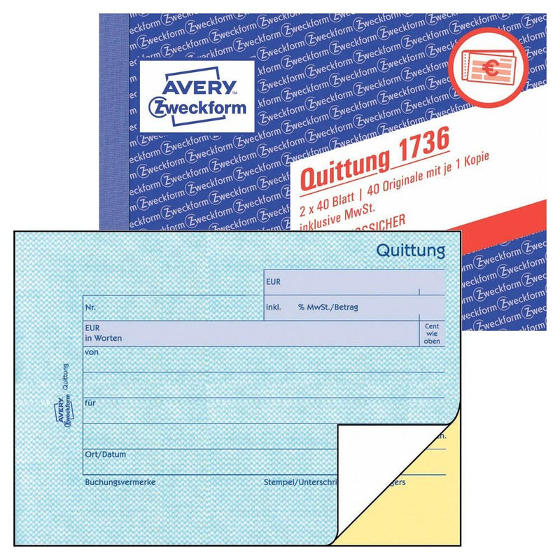 AVERY Zweckform Quittung 1736
