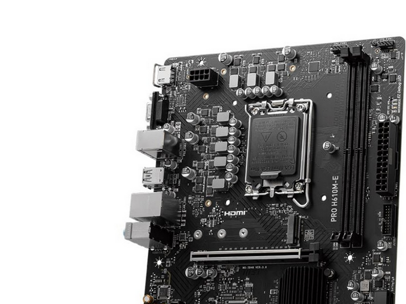 MSI PRO H610M-E DDR4 Mainboard - Intel H610 - Intel LGA1700 - DDR4 RAM - Micro-ATX