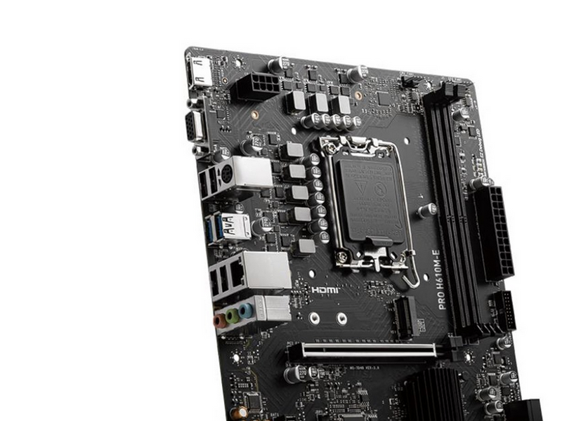 MSI PRO H610M-E DDR4 Mainboard - Intel H610 - Intel LGA1700 - DDR4 RAM - Micro-ATX