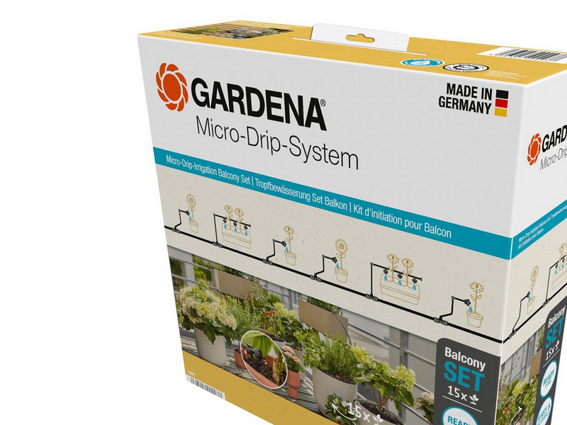 Gardena Tropfbewässerung Set Balkon (15 Pflanzen)