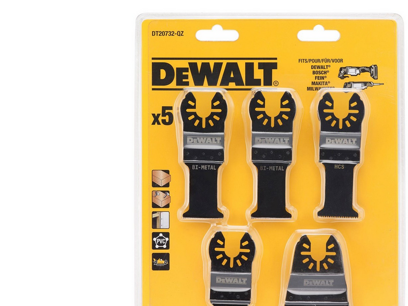 Dewalt 5PC MULTI-TOOL OSC. BLADE SET DT20732