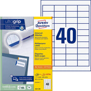 AVERY Zweckform Etiketten 3657 weiß 48,5 x 25,4 mm - 4.000 Stück