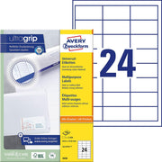 AVERY Zweckform Etiketten 3658 weiß 64,6 x 33,8 mm - 2.400 Stück