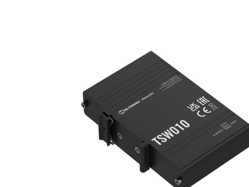 Teltonika TSW010 DIN Rail Ethernet Switch 5-Port 10/100Mbps