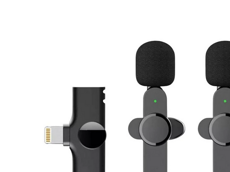 Lippa Dual Wireless Lavalier Microphone With Lightning Connector