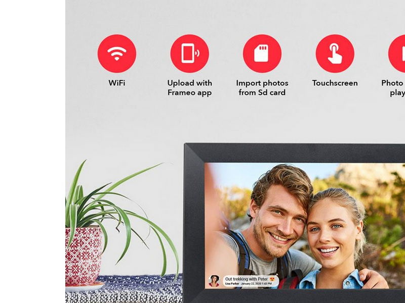 Lippa Frameo Digital Picture Frame 10" - Black