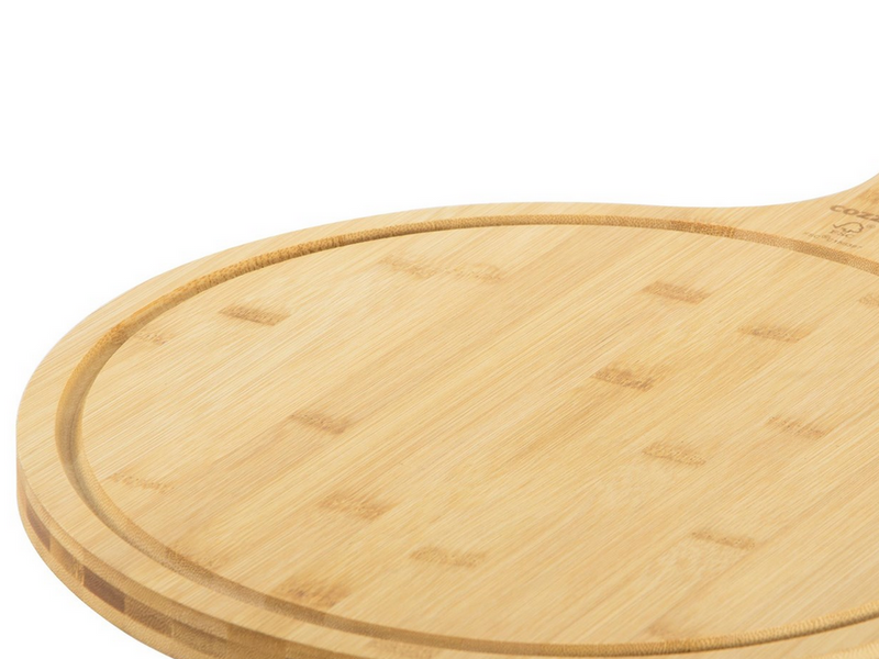 cozze ®Pizzaschneidbrett m/Griff Ø350x20 mm.