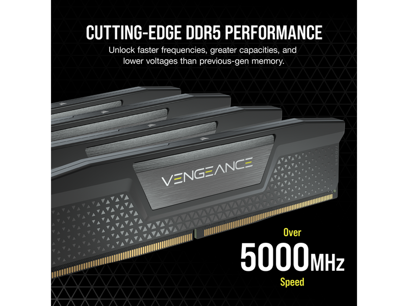 Corsair Vengeance DDR5-5200 - 32GB - CL40 - Dual Channel (2 pcs) - Intel XMP - Schwarz