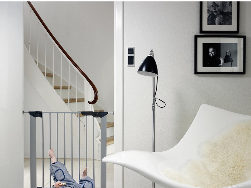BabyDan Premier Safety Gate with 5 Extensions Silver 105.5-112.8 cm