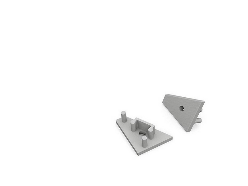 Light Solutions Aluminiumsprofil - Model C til Philips Hue og WiZ - Sort