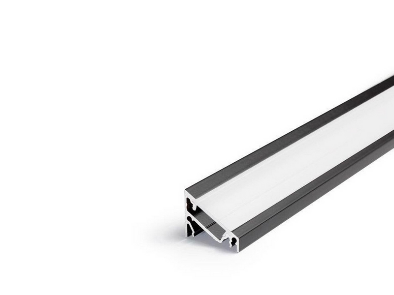 Light Solutions Aluminiumsprofil - Model C til Philips Hue og WiZ - Sort