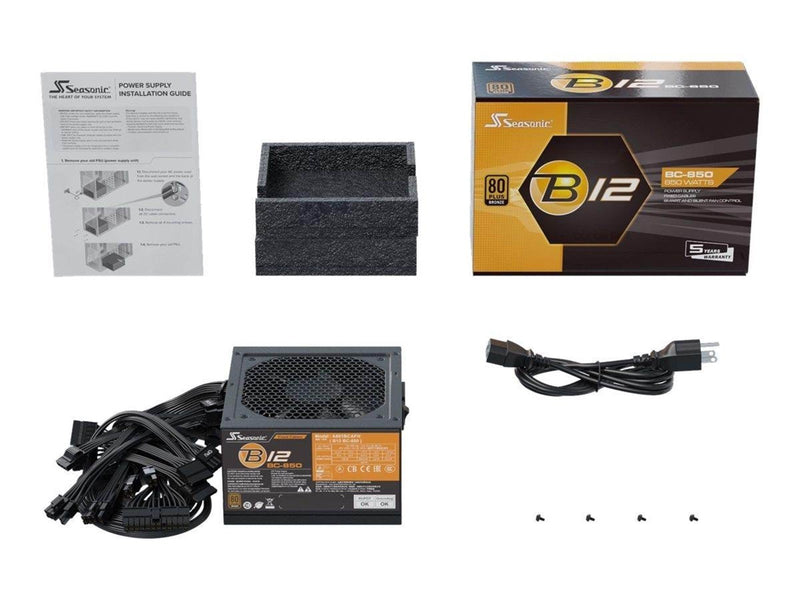 Seasonic B12 BC Series Netzteile - 850 Watt - 120 mm - ATX - 80 Plus Bronze zertifiziert
