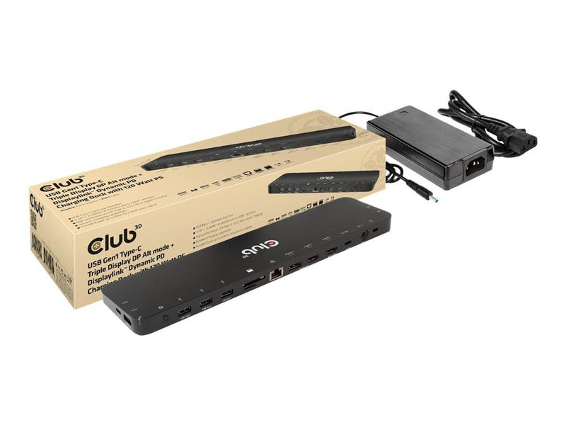 Club 3D - docking station - USB-C - 2 x HDMI DP - GigE