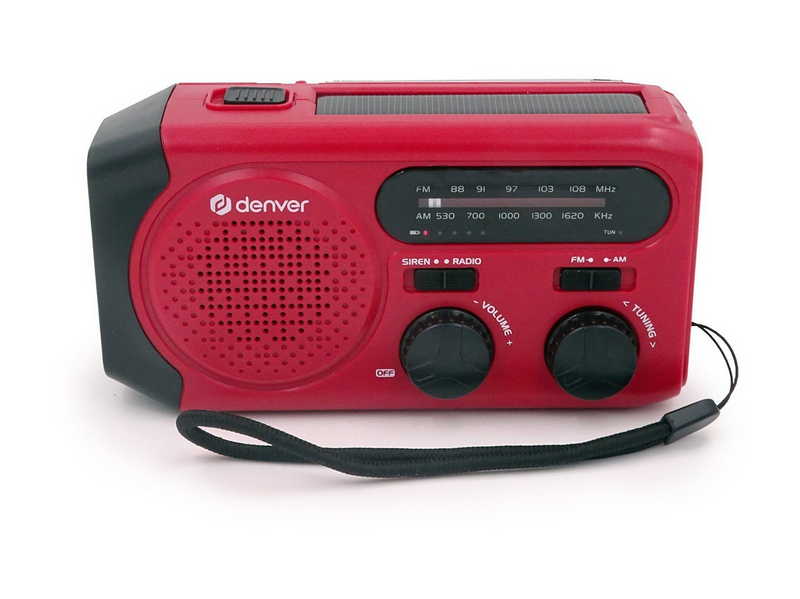 DENVER SCR-2010 - Emergency Radio - Solar - Dynamo - 2000mAh Powerbank - AM/FM