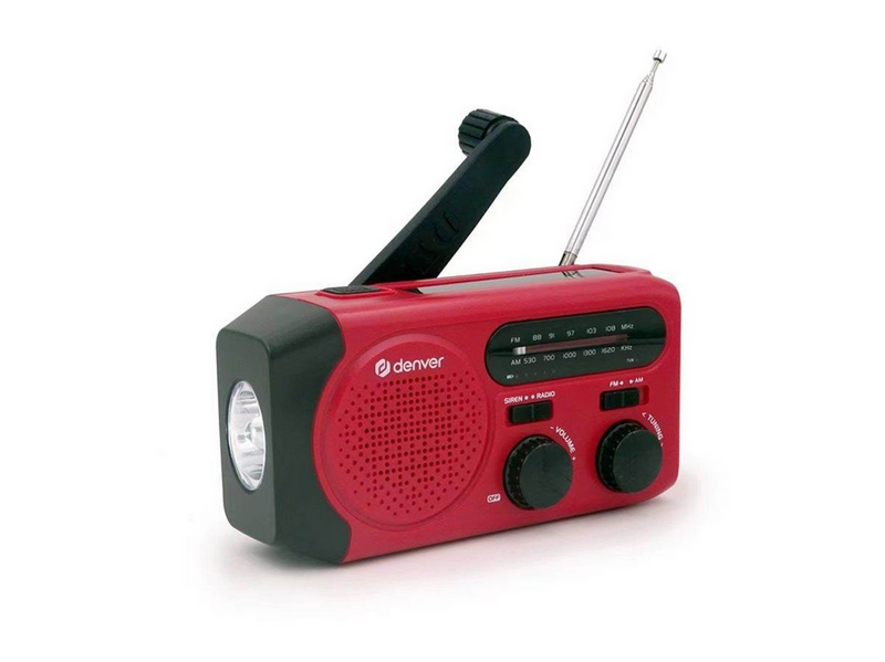 DENVER SCR-2010 - Emergency Radio - Solar - Dynamo - 2000mAh Powerbank - AM/FM