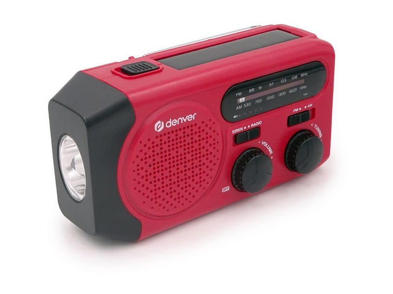 DENVER SCR-2010 - Emergency Radio - Solar - Dynamo - 2000mAh Powerbank - AM/FM